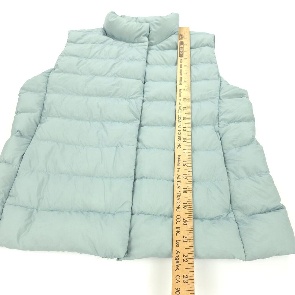 UNIQLO Ultra Light Down Puffer Vest DWR Quilted Soft Shell Minimal Gorpcore Sage - Picture 4 of 9